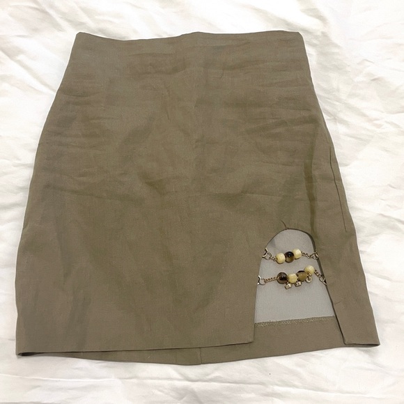 ZARA LINEN MINI SKIRT - Picture 10 of 10